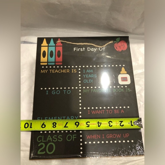 2pack ‘My First Day of‎ School’ personalized Chalkboard for back to school stand - Picture 10 of 10